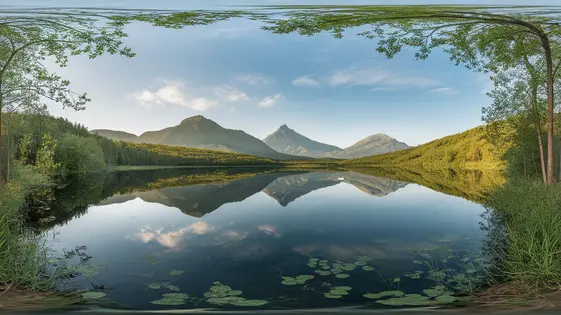 Interactive panoramic landscape view.